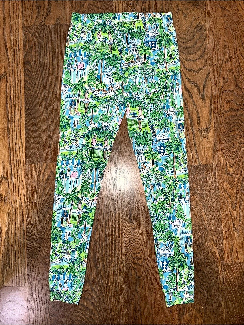 Girls Lilly Pulitzer Printed Leggings Green & Blue Size 10